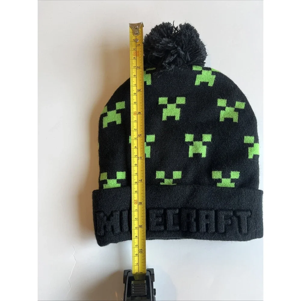 Minecraft Beanie Black With Green